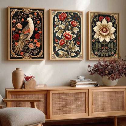 Floral Wall  Art  Paintings for Living Room - Wall Poster With frames