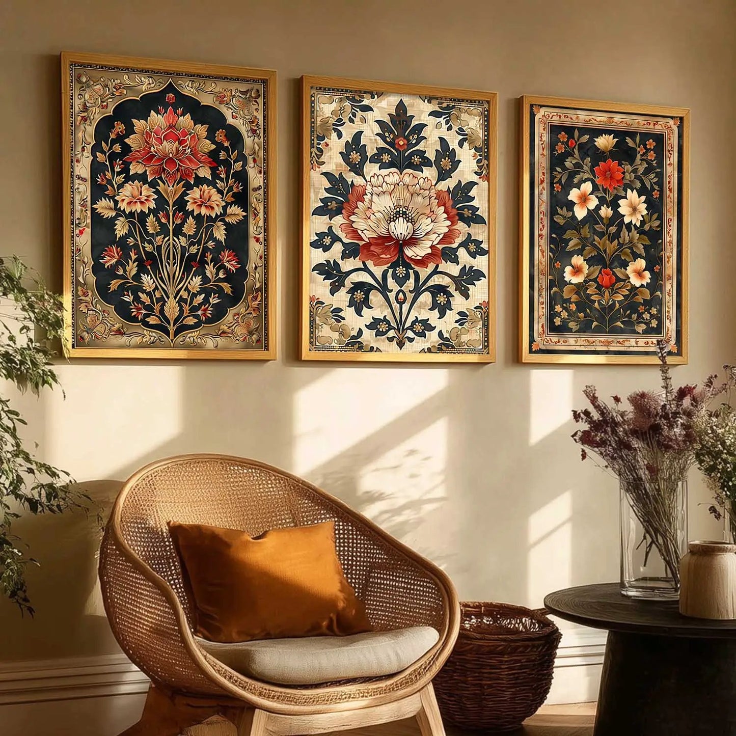 Floral Wall  Art Paintings for Living Room - Wall Poster With frames
