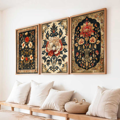 Floral Wall  Art Paintings for Living Room - Wall Poster With frames