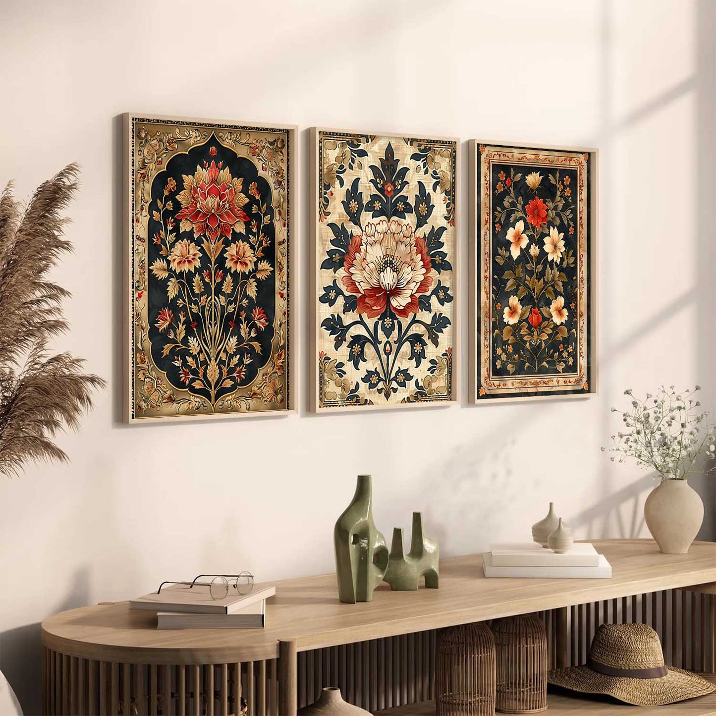 Floral Wall  Art Paintings for Living Room - Wall Poster With frames