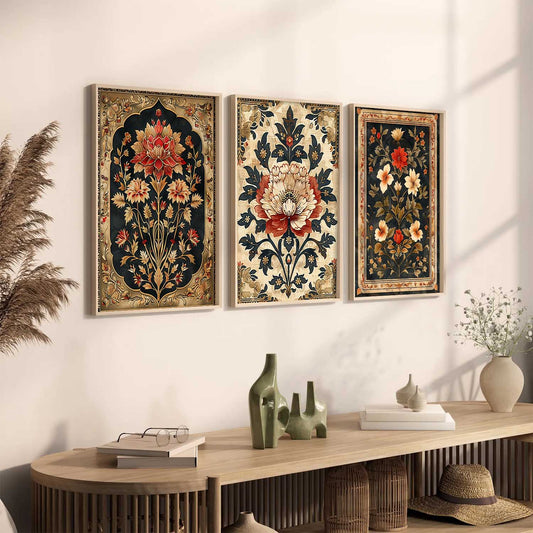 Floral Wall  Art Paintings for Living Room - Wall Poster With frames