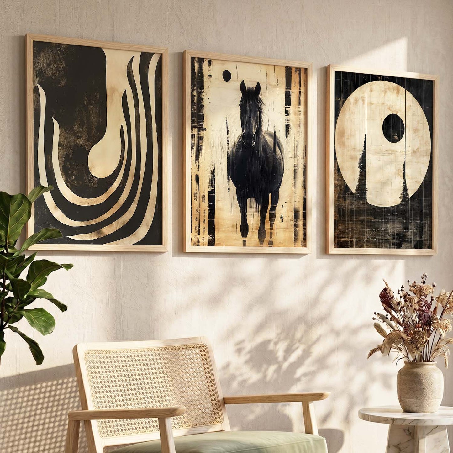 Boho  Wall  Art Paintings for Living Room - Wall Poster With frames
