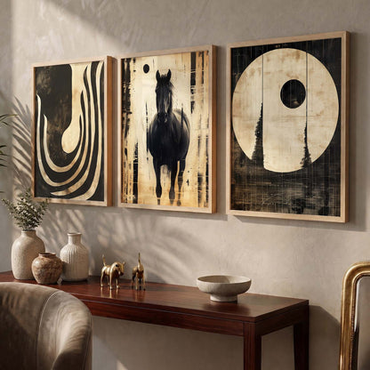 Boho  Wall  Art Paintings for Living Room - Wall Poster With frames