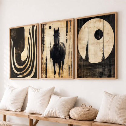 Boho  Wall  Art Paintings for Living Room - Wall Poster With frames