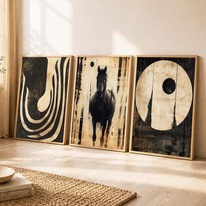 Boho  Wall  Art Paintings for Living Room - Wall Poster With frames