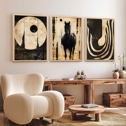 Boho  Wall  Art Paintings for Living Room - Wall Poster With frames