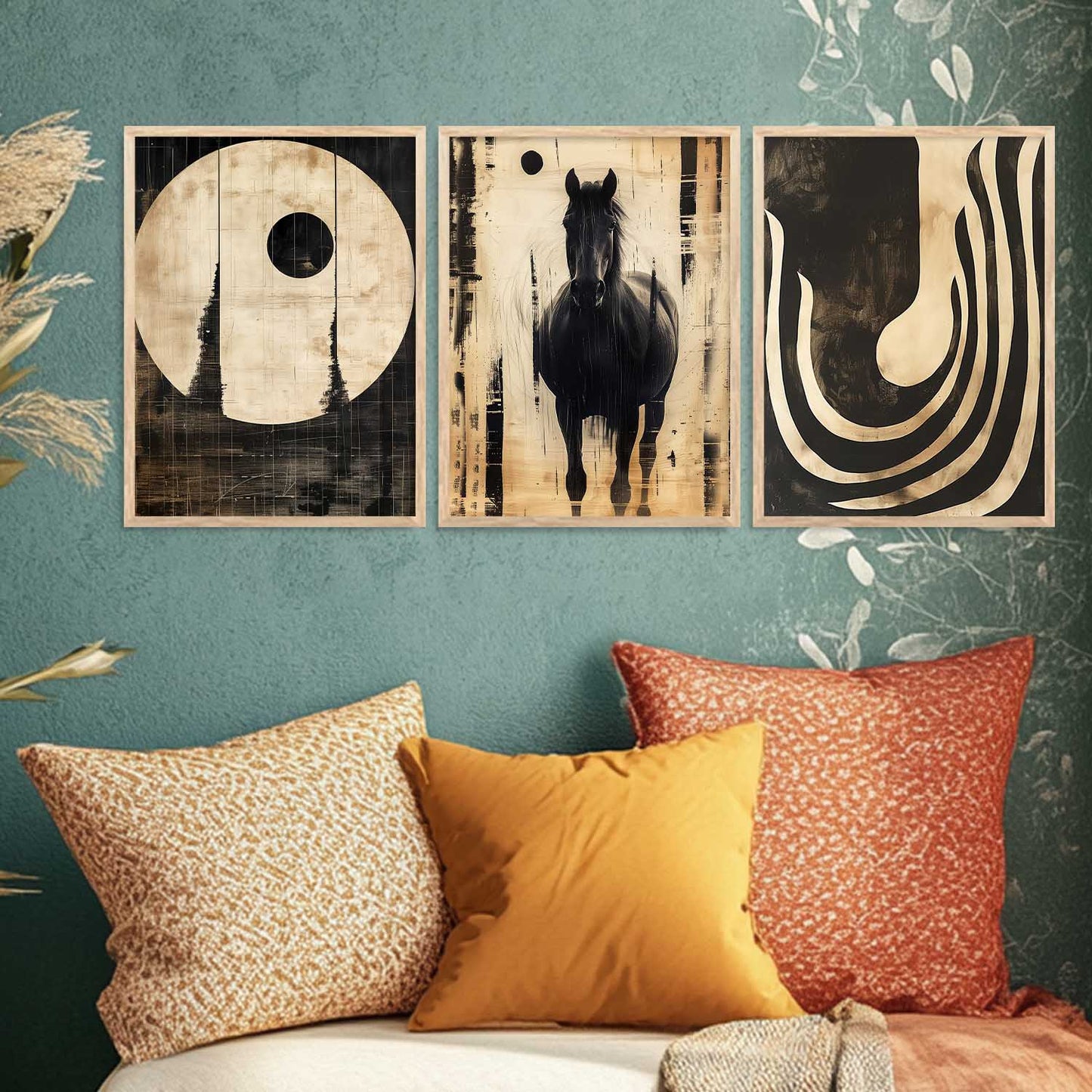 Boho  Wall  Art Paintings for Living Room - Wall Poster With frames