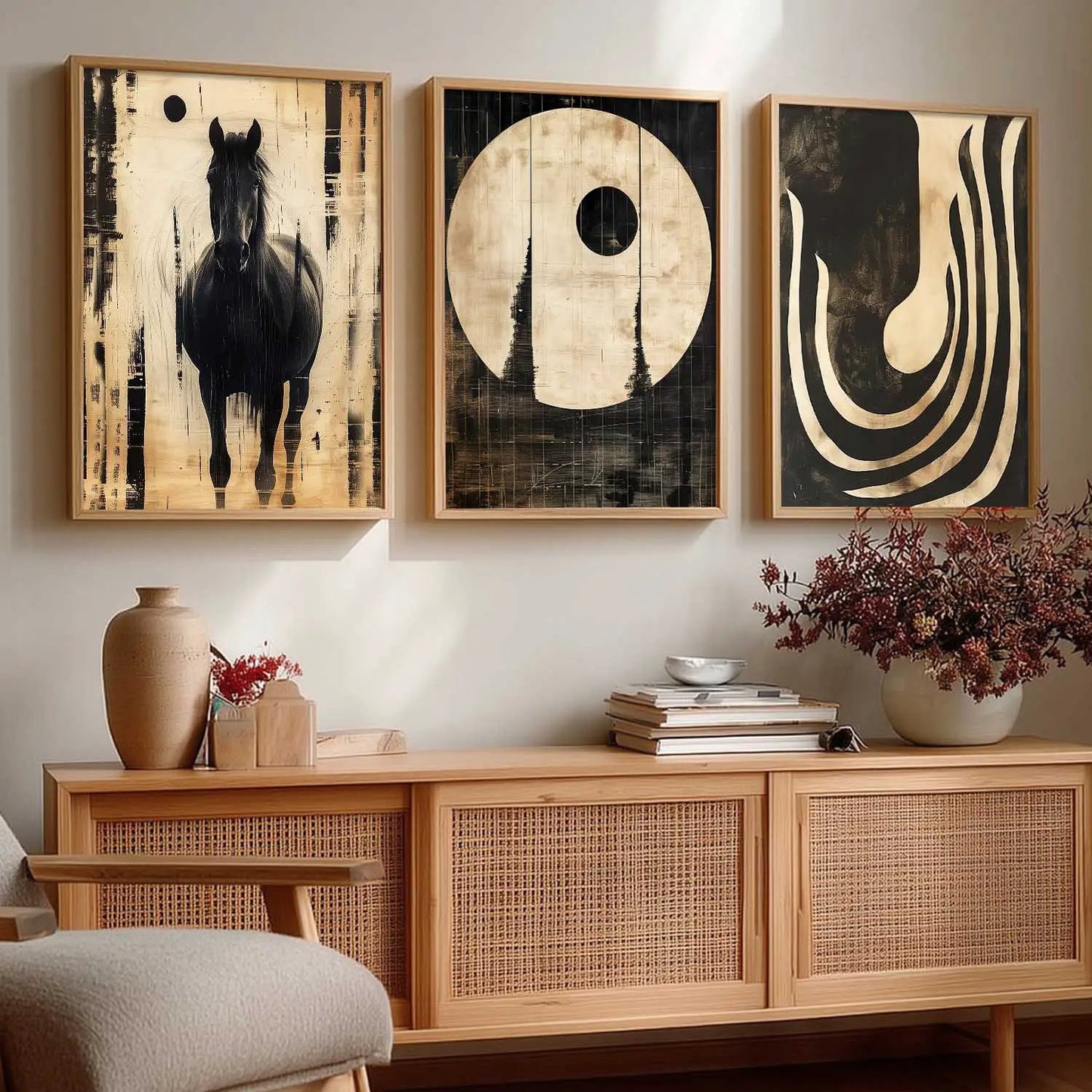 Boho  Wall  Art Paintings for Living Room - Wall Poster With frames