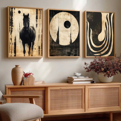 Boho  Wall  Art Paintings for Living Room - Wall Poster With frames