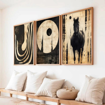 Boho  Wall  Art Paintings for Living Room - Wall Poster With frames