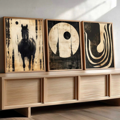 Boho  Wall  Art Paintings for Living Room - Wall Poster With frames