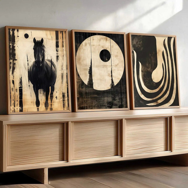 Boho  Wall  Art Paintings for Living Room - Wall Poster With frames