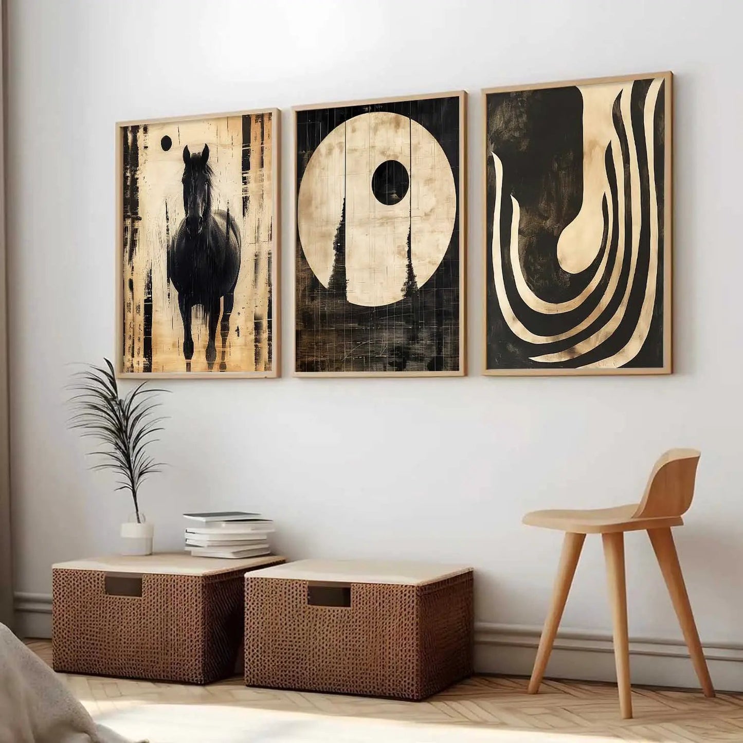 Boho  Wall  Art Paintings for Living Room - Wall Poster With frames