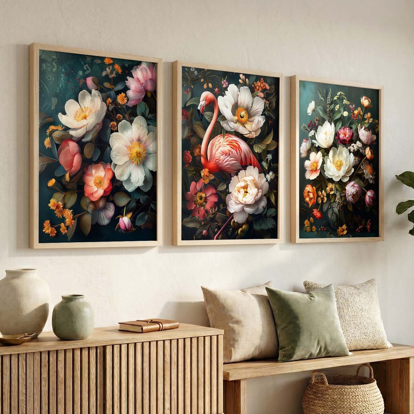 Floral   Wall   Art  Paintings for Living Room - Wall Poster With frames