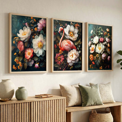 Floral   Wall   Art  Paintings for Living Room - Wall Poster With frames