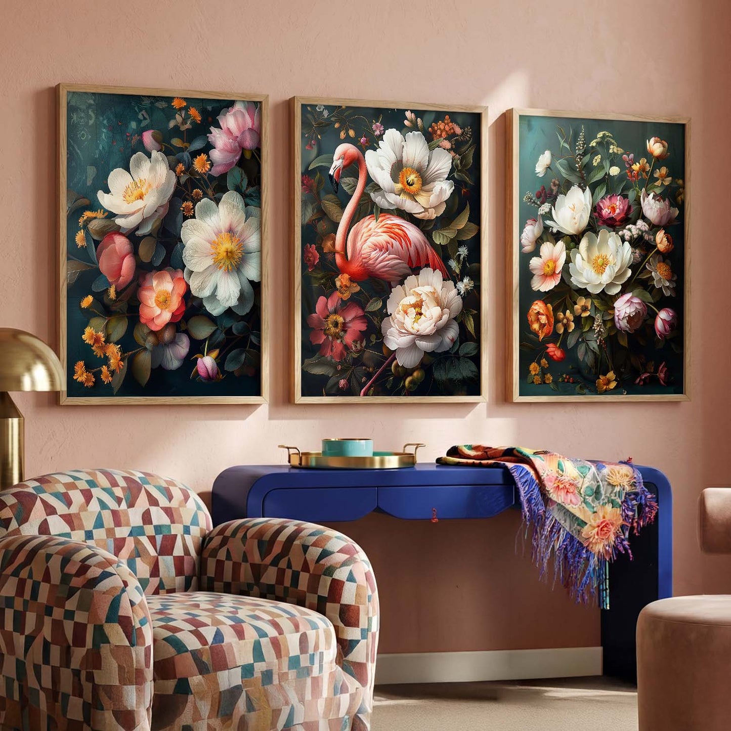 Floral   Wall   Art  Paintings for Living Room - Wall Poster With frames