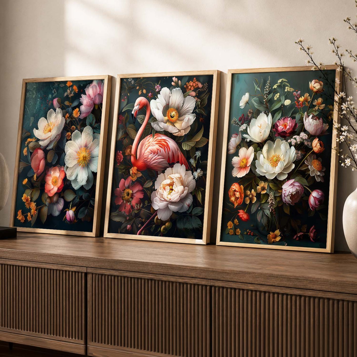 Floral   Wall   Art  Paintings for Living Room - Wall Poster With frames