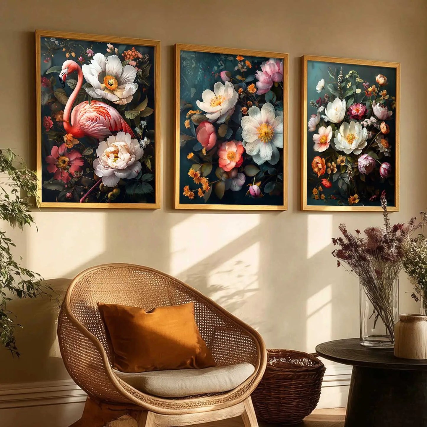 Floral   Wall   Art  Paintings for Living Room - Wall Poster With frames