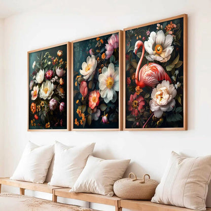 Floral   Wall   Art  Paintings for Living Room - Wall Poster With frames