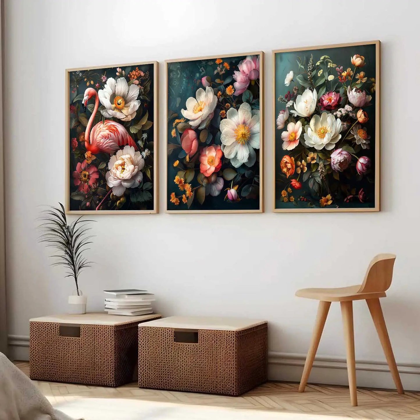 Floral   Wall   Art  Paintings for Living Room - Wall Poster With frames