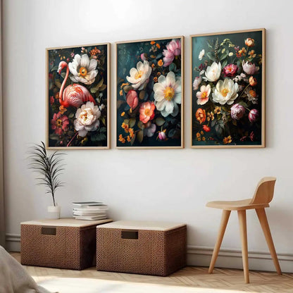 Floral   Wall   Art  Paintings for Living Room - Wall Poster With frames