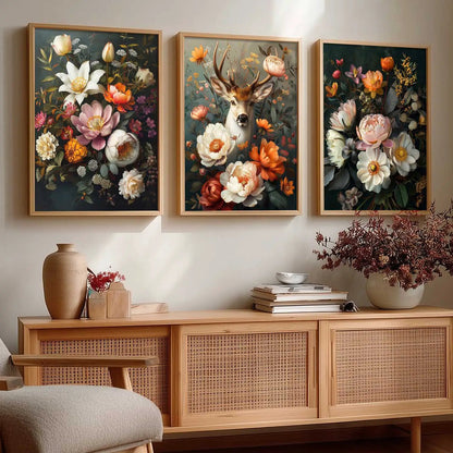 Floral   Wall  Art  Paintings for Living Room - Wall Poster With frames