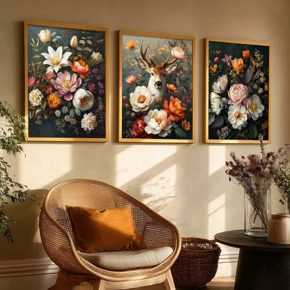 Floral   Wall  Art  Paintings for Living Room - Wall Poster With frames