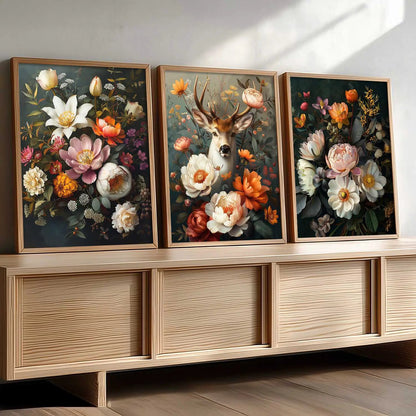 Floral   Wall  Art  Paintings for Living Room - Wall Poster With frames