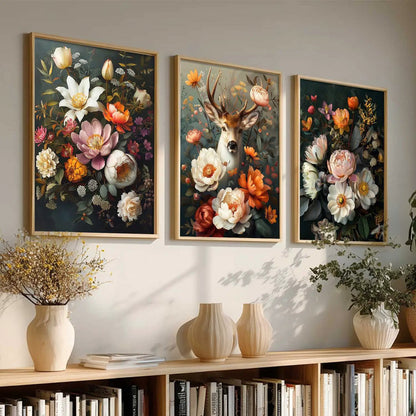 Floral   Wall  Art  Paintings for Living Room - Wall Poster With frames