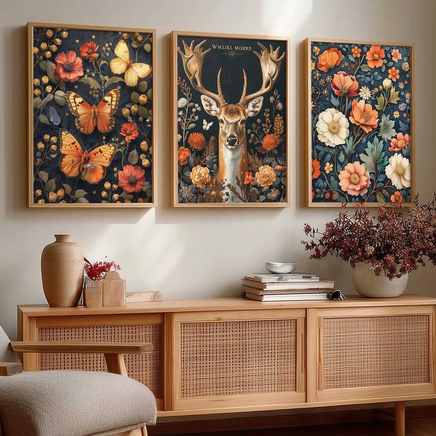 Floral  Wall  Art  Paintings for Living Room - Wall Poster With frames