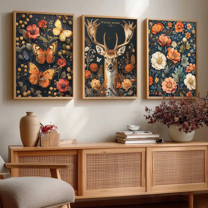 Floral  Wall  Art  Paintings for Living Room - Wall Poster With frames