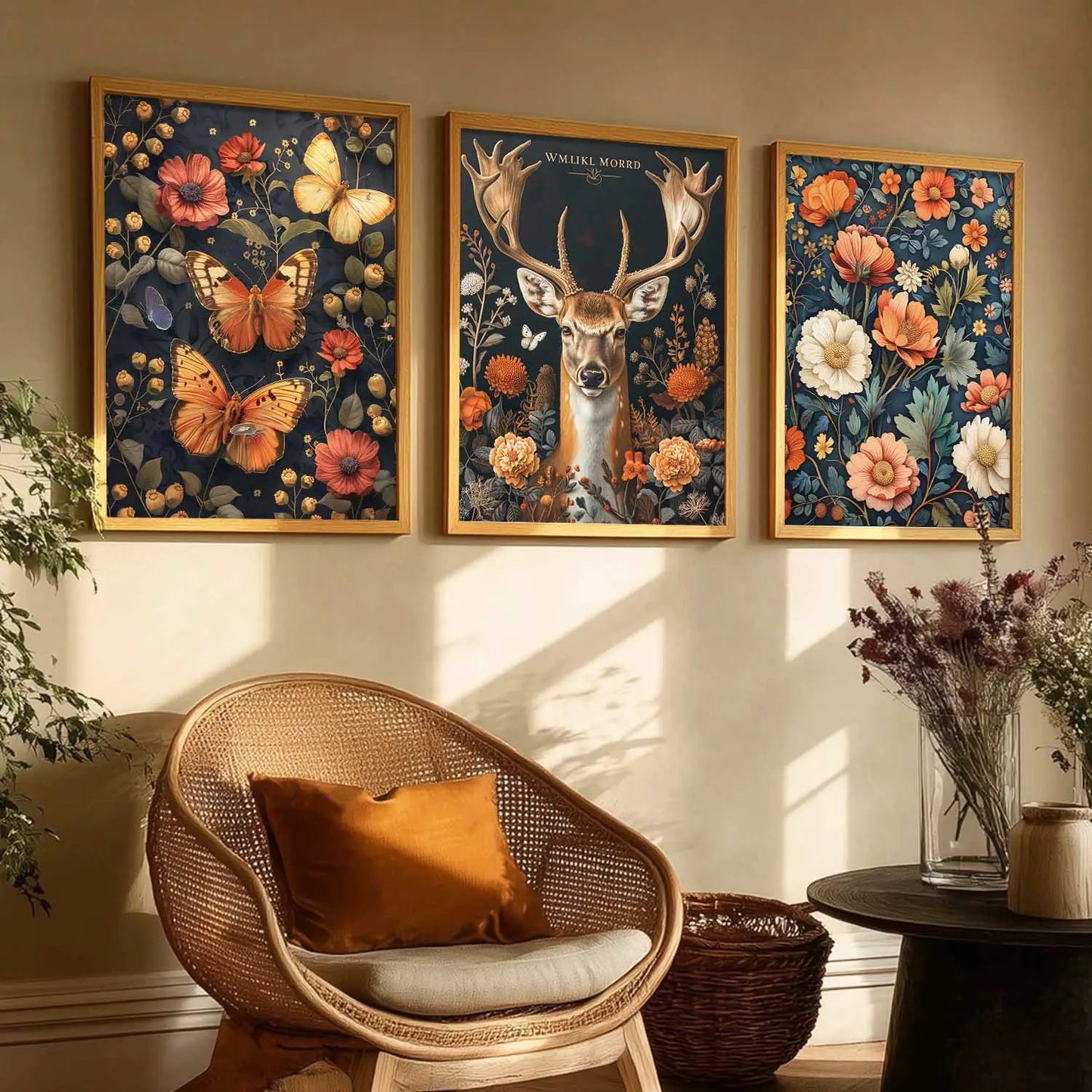Floral  Wall  Art  Paintings for Living Room - Wall Poster With frames