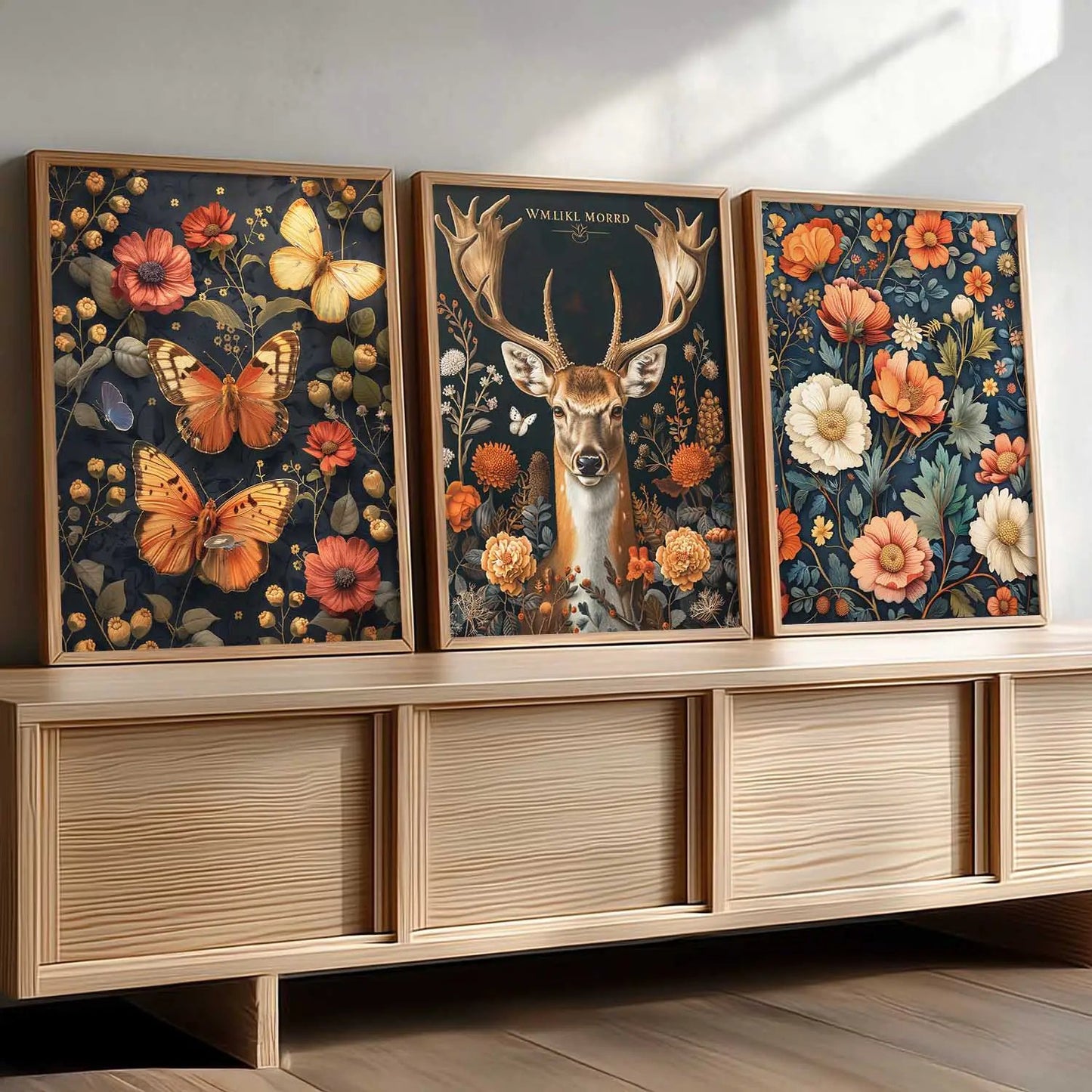 Floral  Wall  Art  Paintings for Living Room - Wall Poster With frames