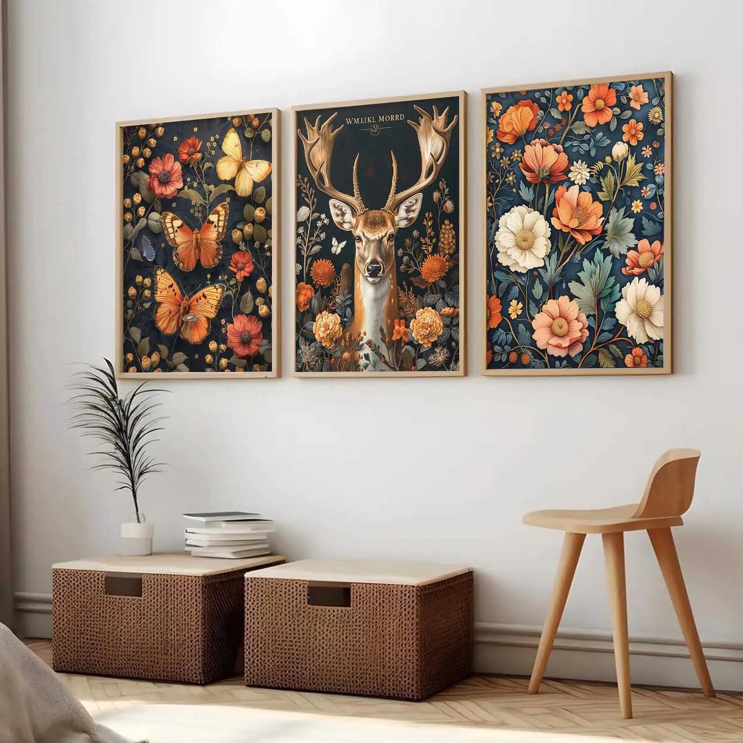 Floral  Wall  Art  Paintings for Living Room - Wall Poster With frames