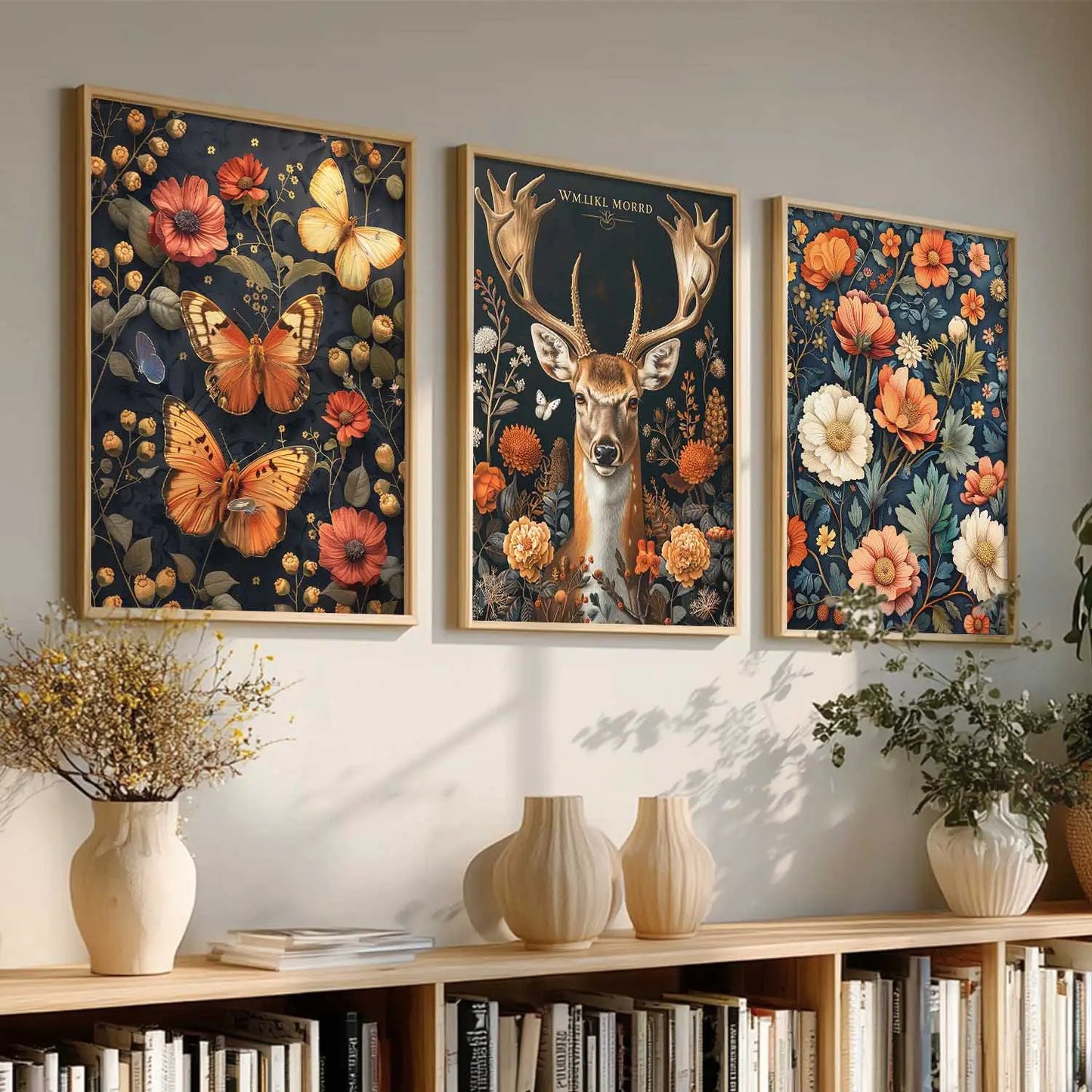 Floral  Wall  Art  Paintings for Living Room - Wall Poster With frames