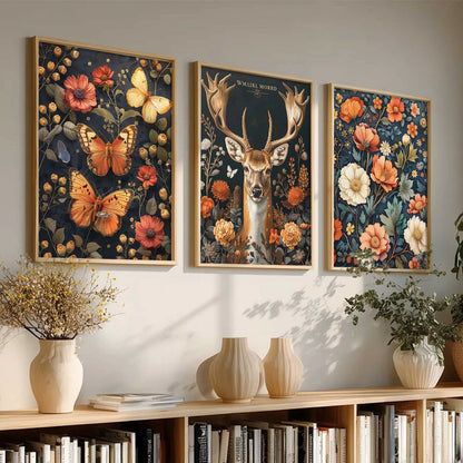 Floral  Wall  Art  Paintings for Living Room - Wall Poster With frames