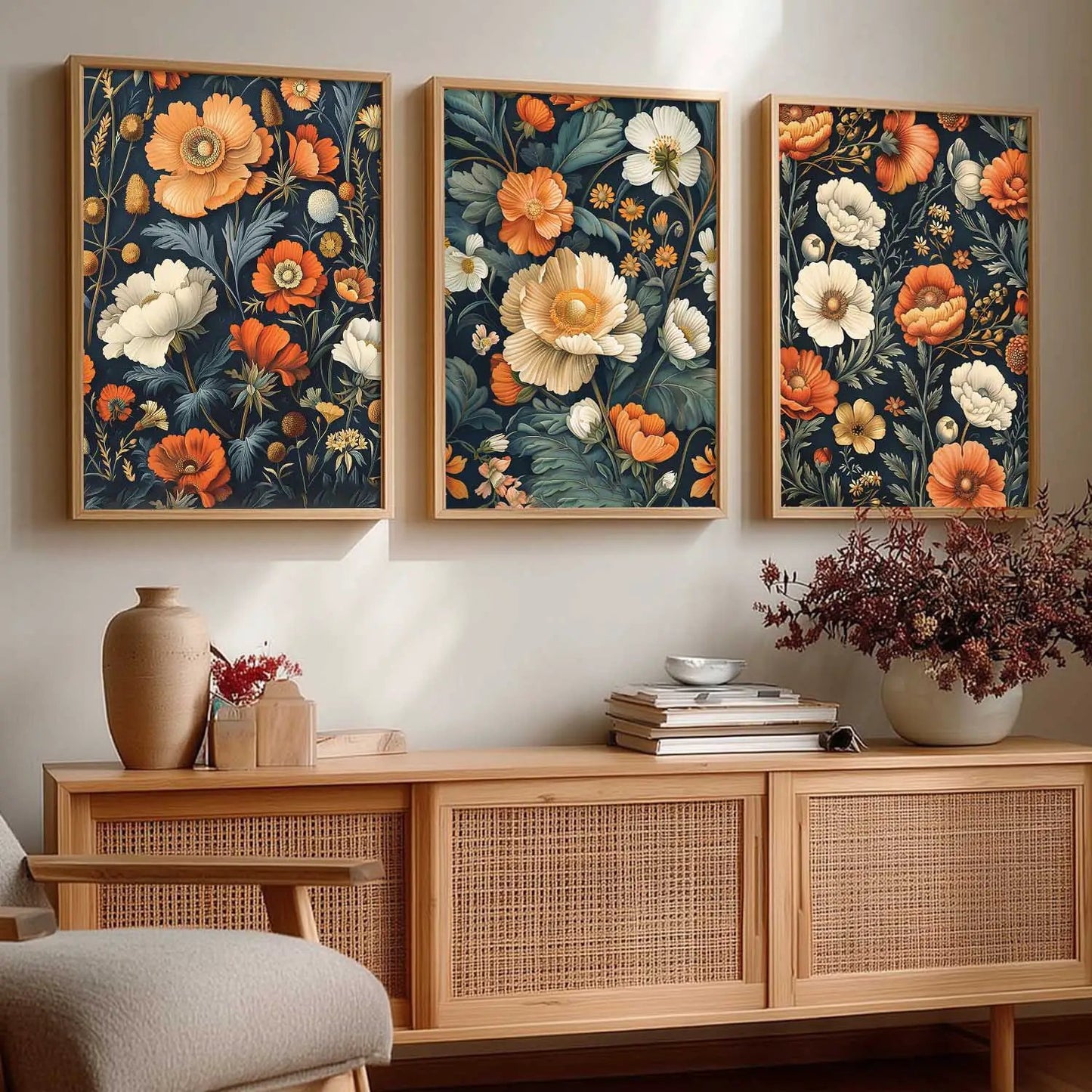 Floral  Wall  Art Paintings for Living Room - Wall Poster With frames