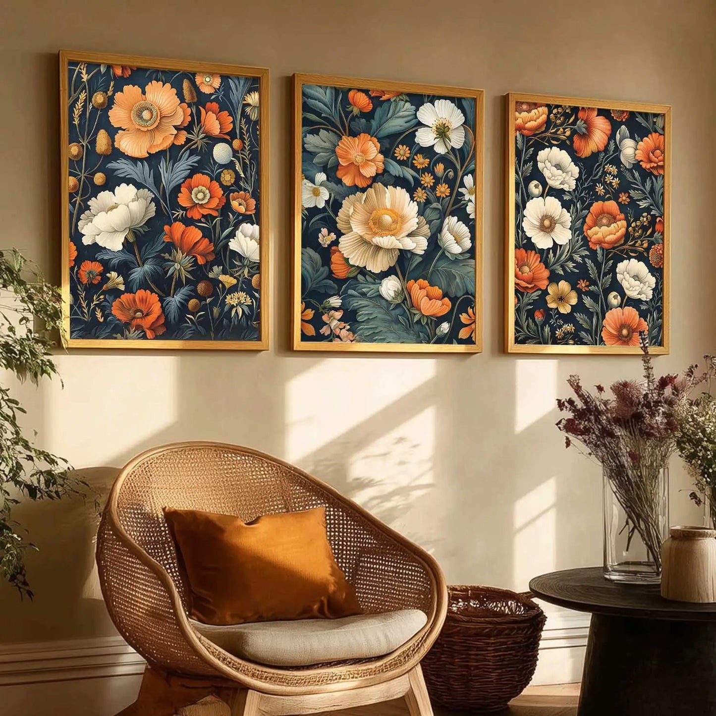 Floral  Wall  Art Paintings for Living Room - Wall Poster With frames