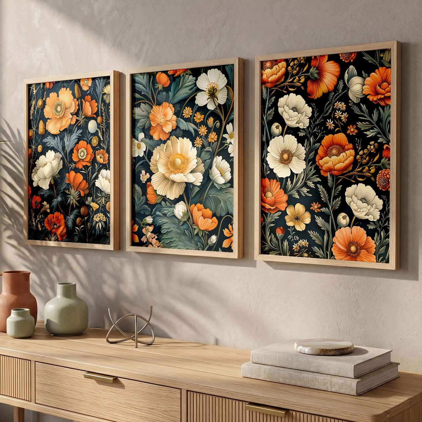 Floral  Wall  Art Paintings for Living Room - Wall Poster With frames