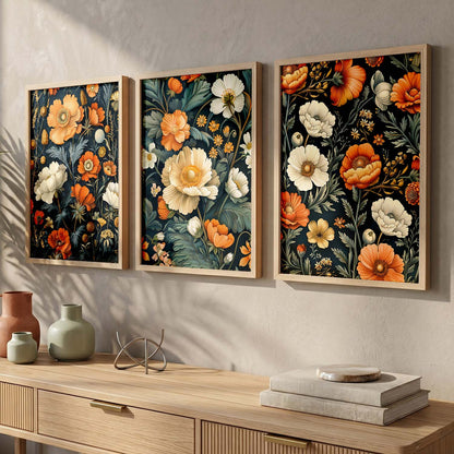 Floral  Wall  Art Paintings for Living Room - Wall Poster With frames