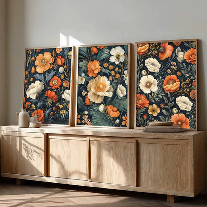 Floral  Wall  Art Paintings for Living Room - Wall Poster With frames