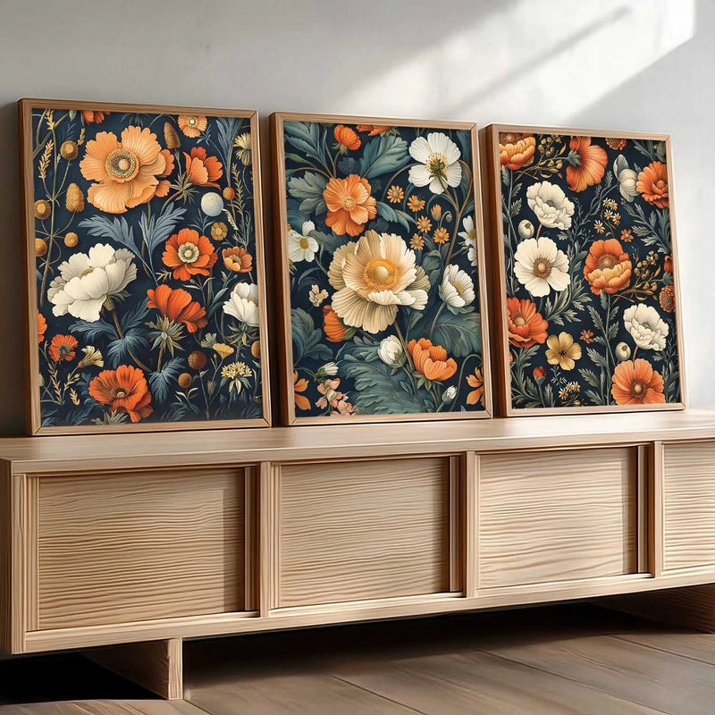 Floral  Wall  Art Paintings for Living Room - Wall Poster With frames