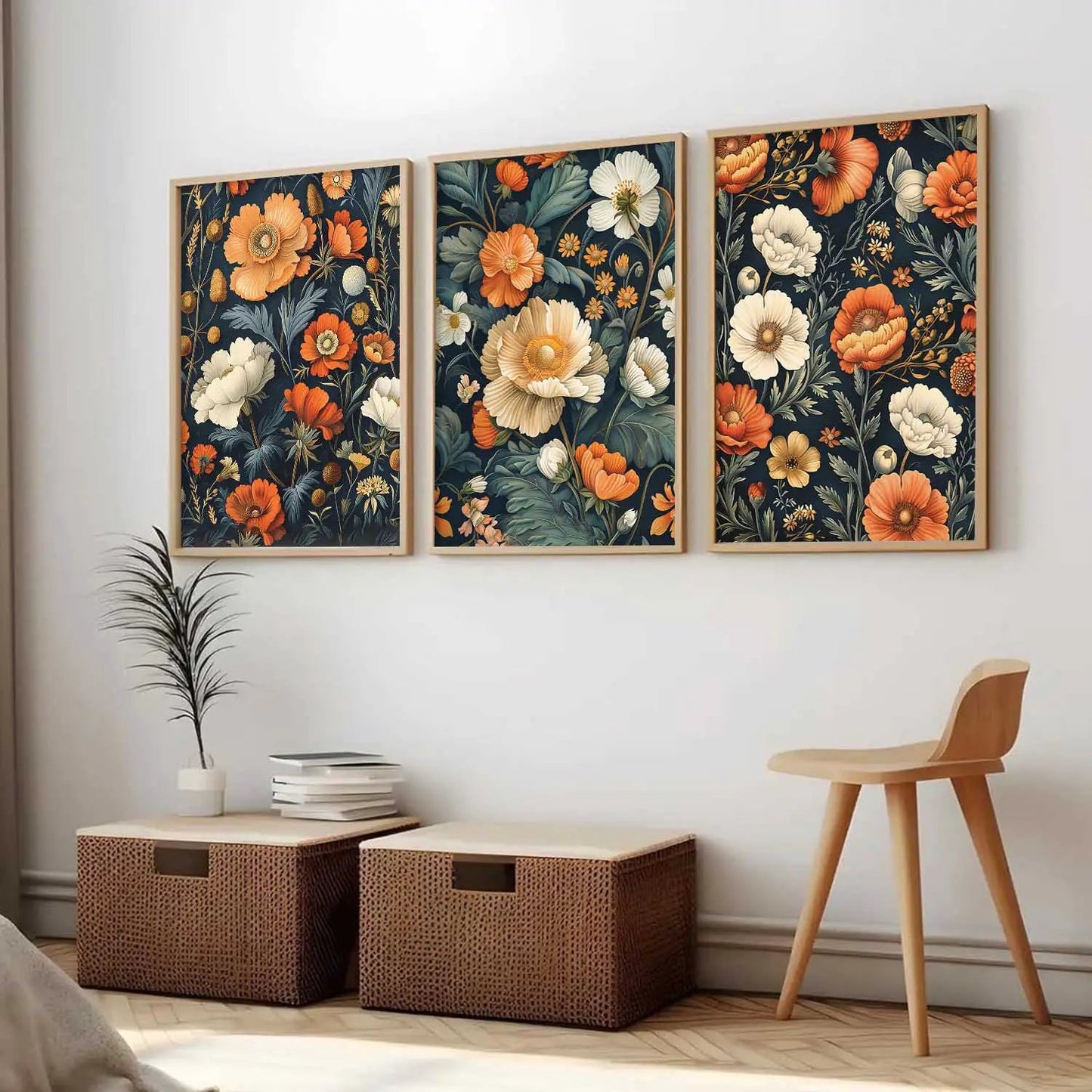 Floral  Wall  Art Paintings for Living Room - Wall Poster With frames