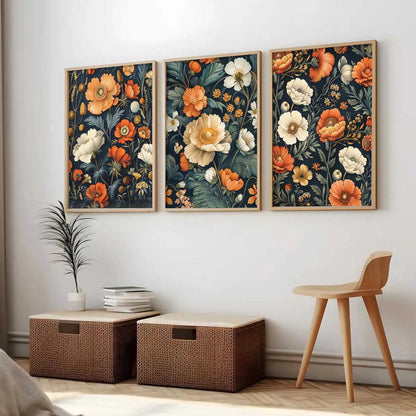 Floral  Wall  Art Paintings for Living Room - Wall Poster With frames