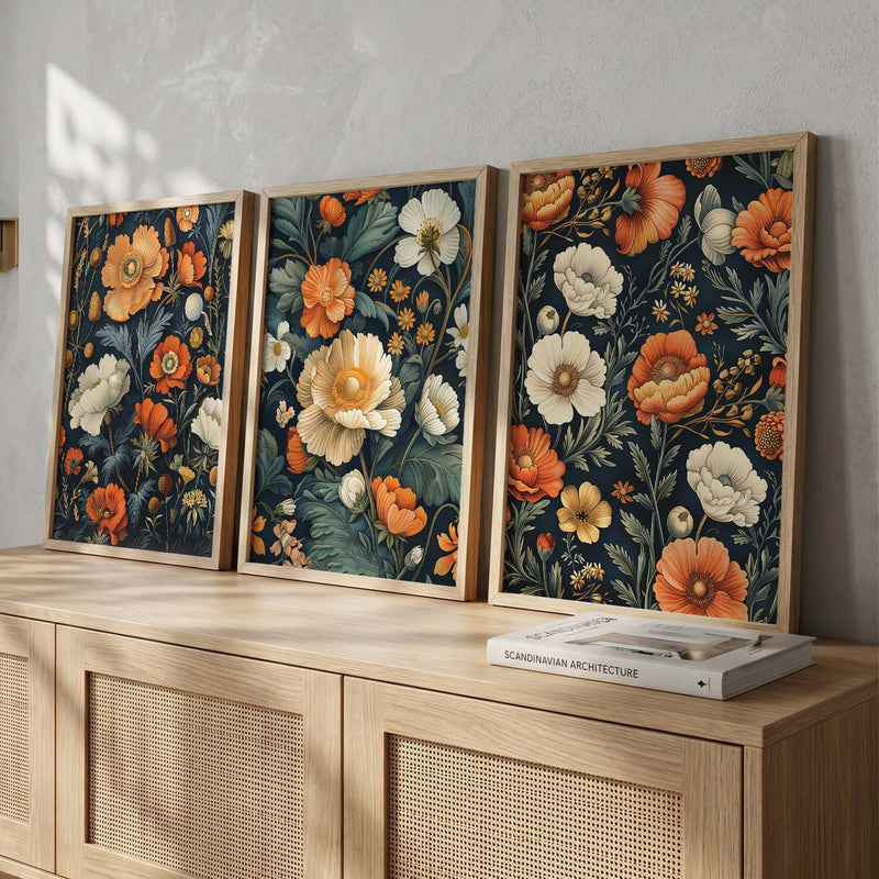 Floral  Wall  Art Paintings for Living Room - Wall Poster With frames