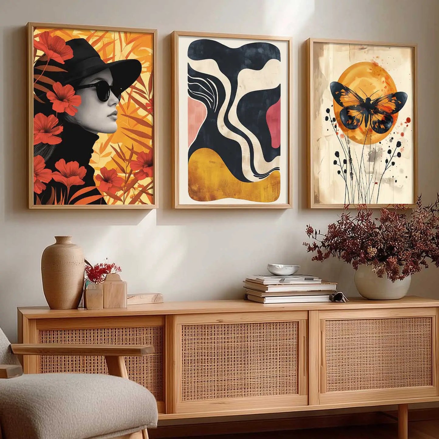 Modern  Wall  Art  Paintings for Living Room - Wall Poster With frames