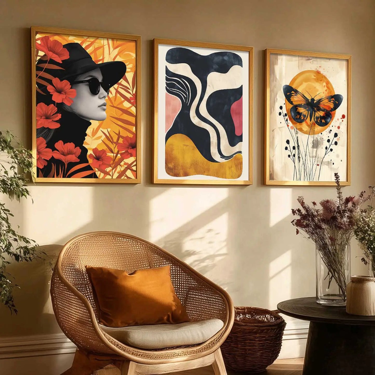 Modern  Wall  Art  Paintings for Living Room - Wall Poster With frames