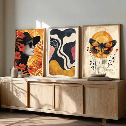 Modern  Wall  Art  Paintings for Living Room - Wall Poster With frames