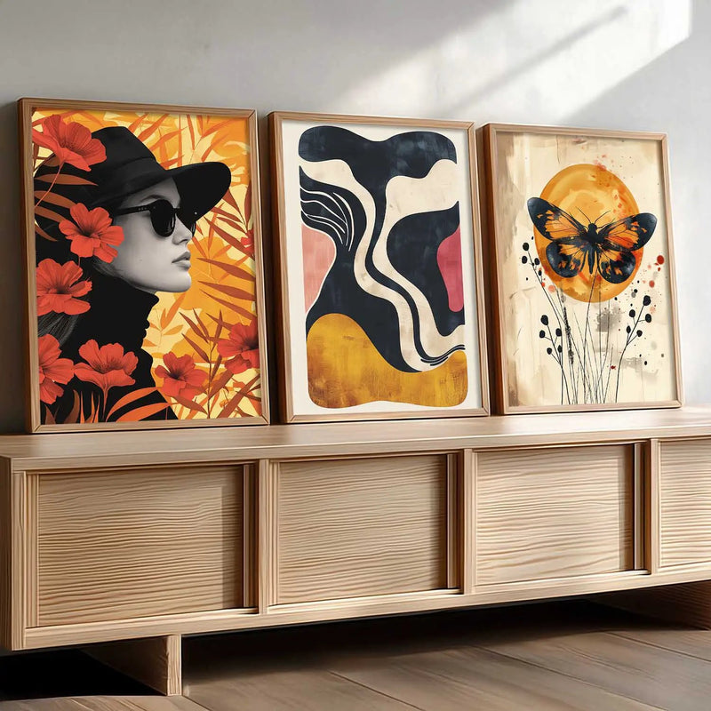 Modern  Wall  Art  Paintings for Living Room - Wall Poster With frames