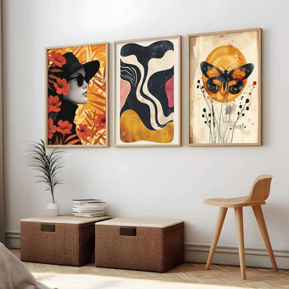 Modern  Wall  Art  Paintings for Living Room - Wall Poster With frames